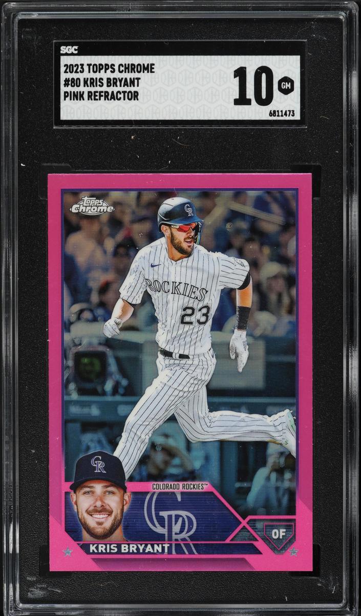 2023 Topps Chrome Baseball Pink Kris Bryant #80 SGC 9.5