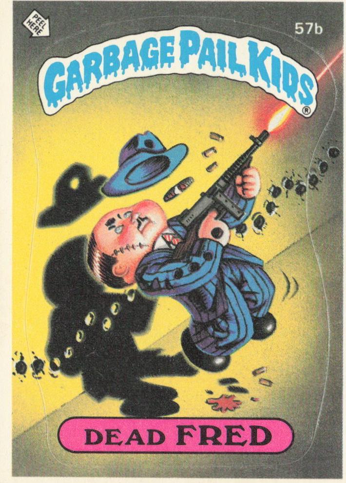 1985 Topps Garbage Pail Kids Series 2 Glossy #57b Dead Fred front