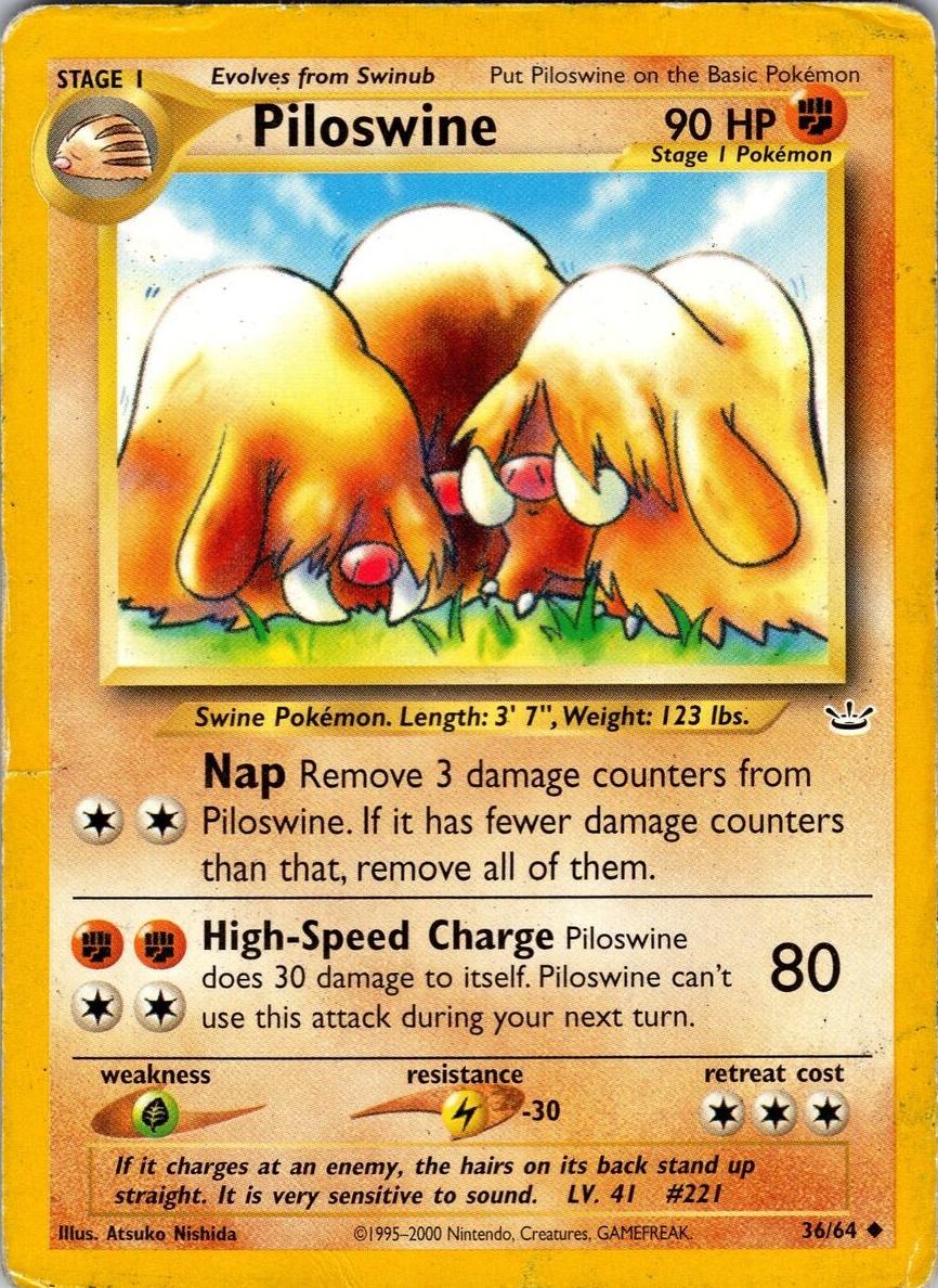 Piloswine 2001 Pokemon Neo Revelation