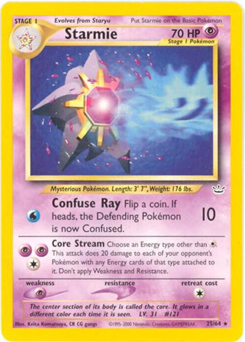Starmie 2001 Pokemon Neo Revelation