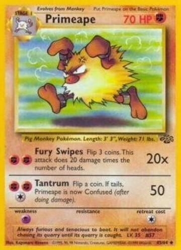 Primeape 1999 Pokemon Jungle