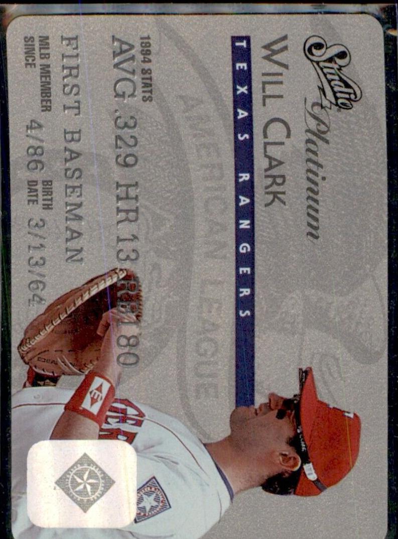 1995 Studio Will Clark [Gold] #12 card