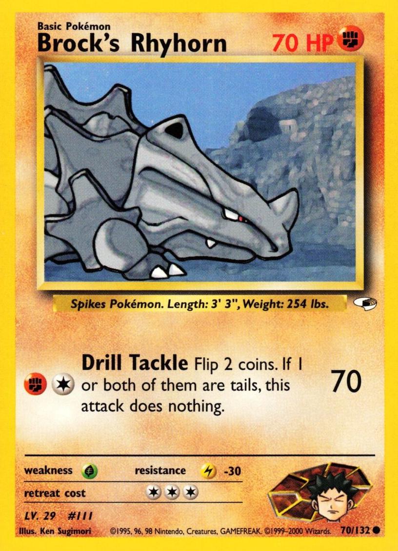 Brock's Rhyhorn 2000 Pokemon Gym Heroes