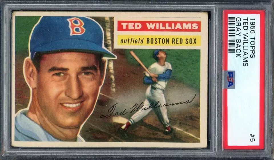 Ted Williams 1956 Topps Baseball Gray Back