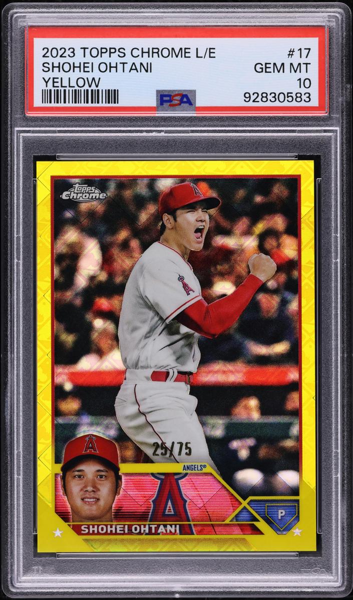 2023 Topps Chrome Logofractor Baseball Yellow Shohei Ohtani #17