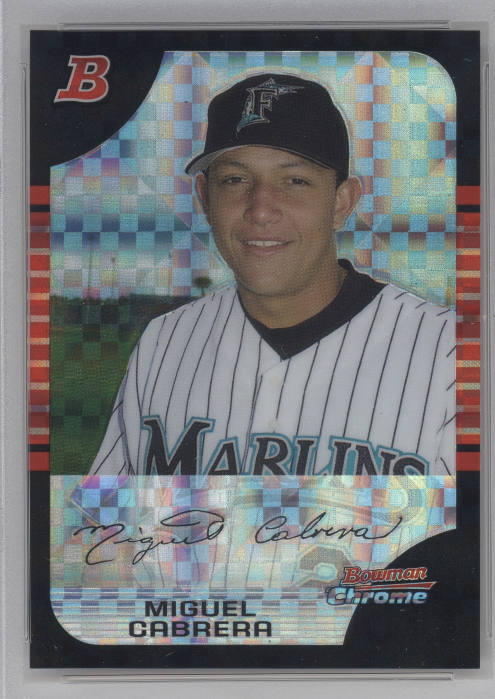 2005 Bowman Chrome Baseball X-Fractor Miguel Cabrera #90 PSA 7.5