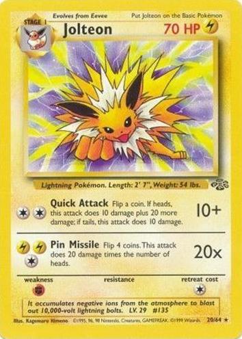 Jolteon 1999 Pokemon Jungle