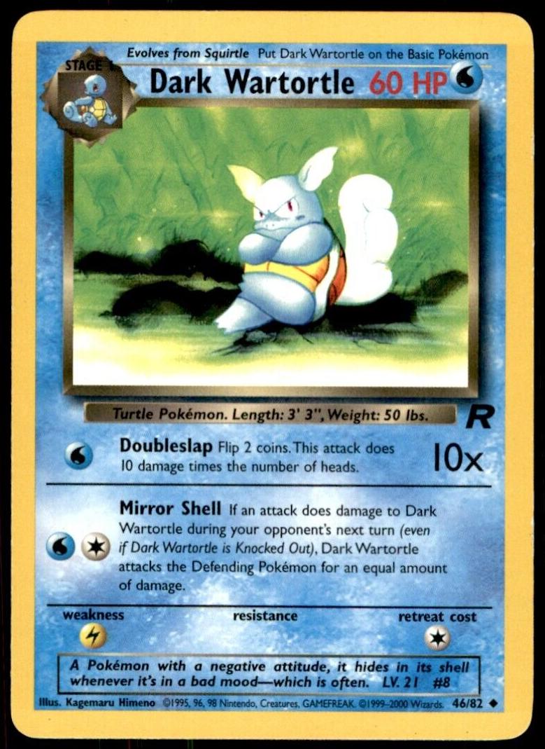 Dark Wartortle 2000 Pokemon Team Rocket