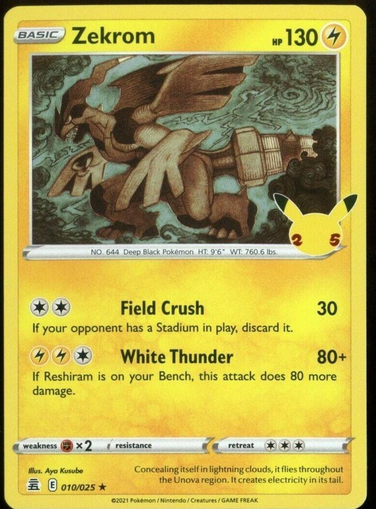Zekrom 2021 Pokemon Celebrations