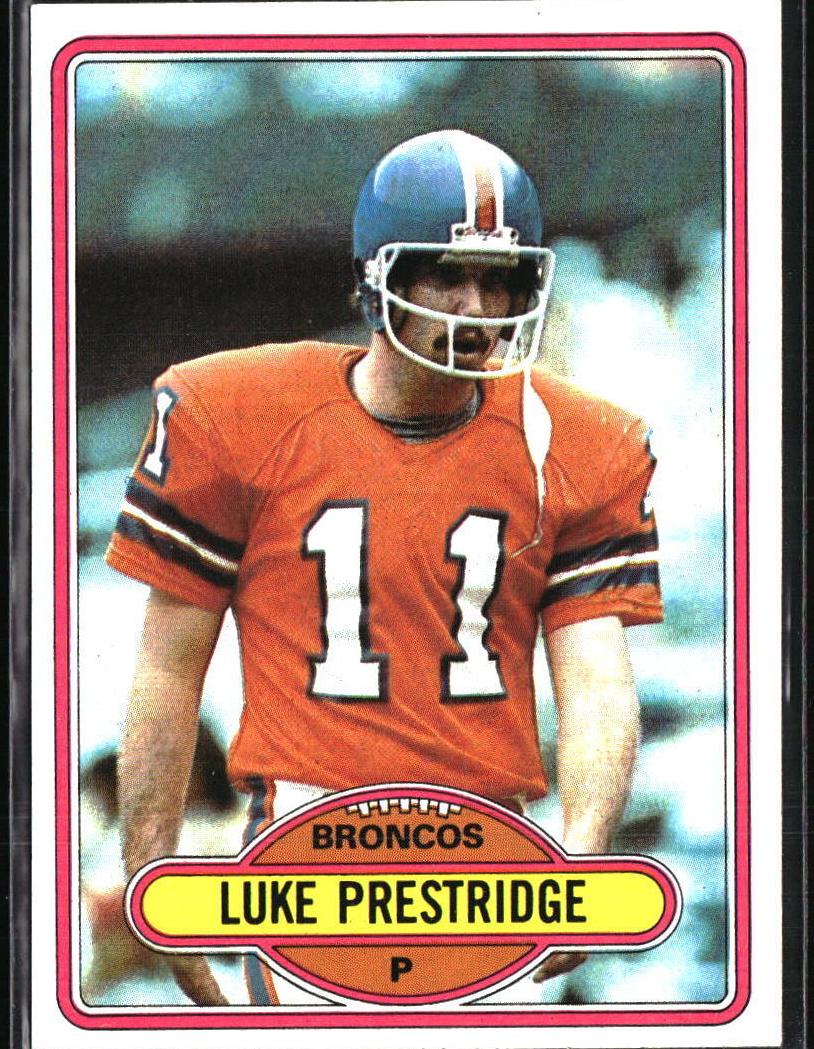 1980 Topps Luke Prestridge #427 card