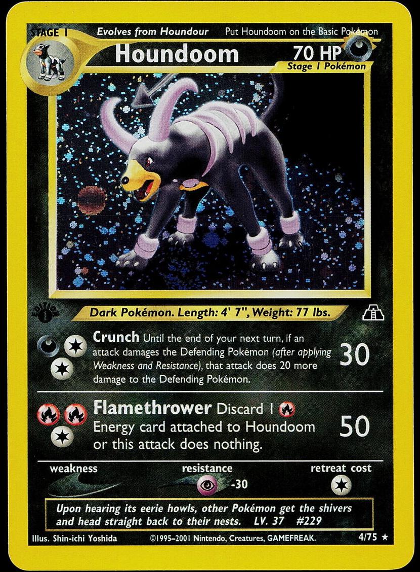 2001 Pokemon Neo Discovery Holo #4 Houndoom front