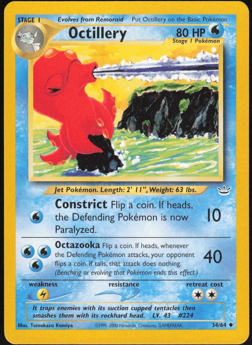 Octillery 2001 Pokemon Neo Revelation