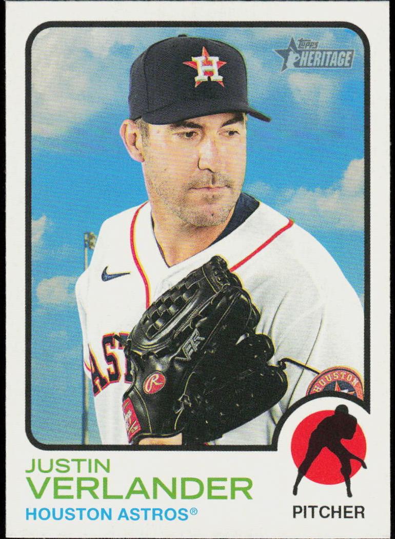 Justin Verlander 2022 Topps Heritage Baseball 105 Base image