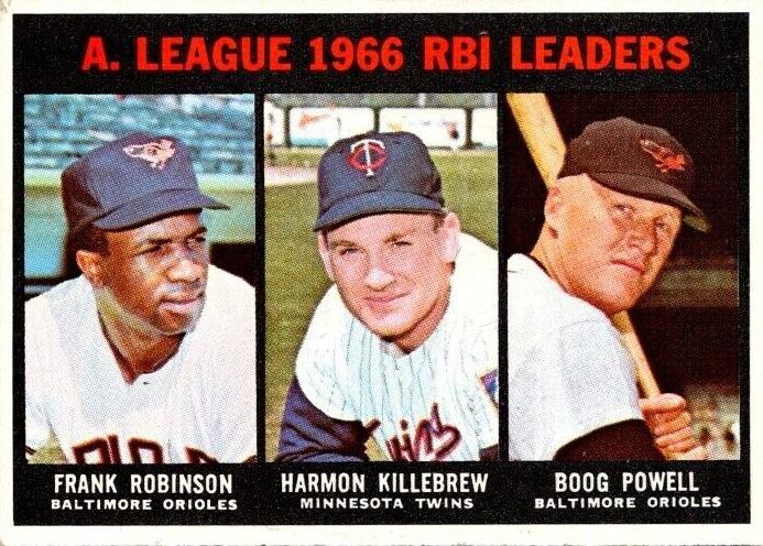 1967 AL RBI Leaders with Frank Robinson and Harmon Killebrew #241