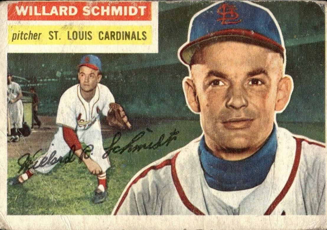 1956 Topps Willard Schmidt #323 card