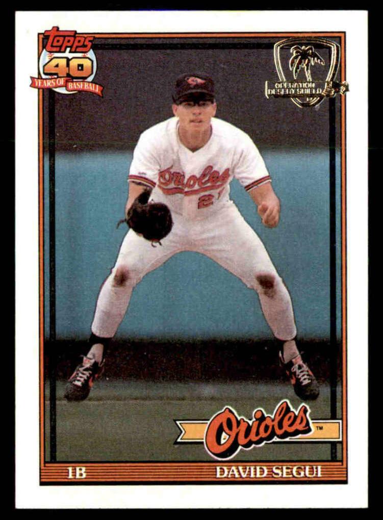 1991 Topps David Segui #724 card