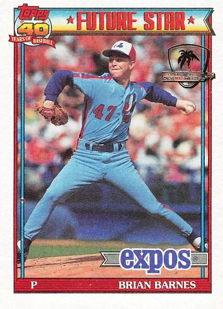 1991 Topps Brian Barnes #211 card
