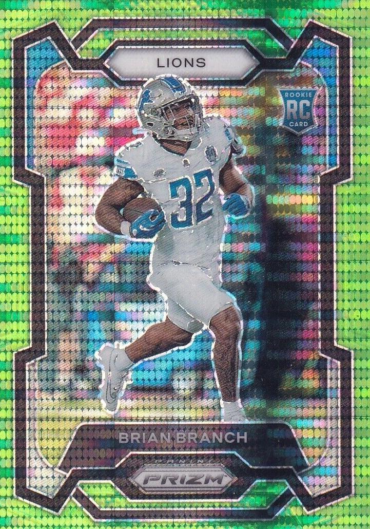 2023 Panini Prizm Brian Branch [Orange Lazer] #328 card