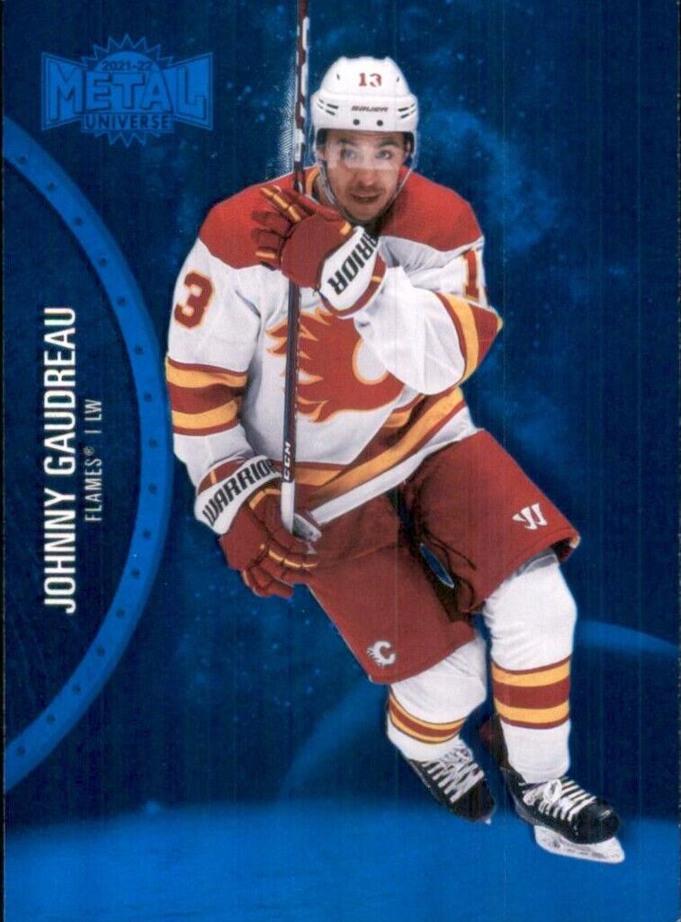 2021 Skybox Metal Universe Johnny Gaudreau [Blue Spectrum] #72 card