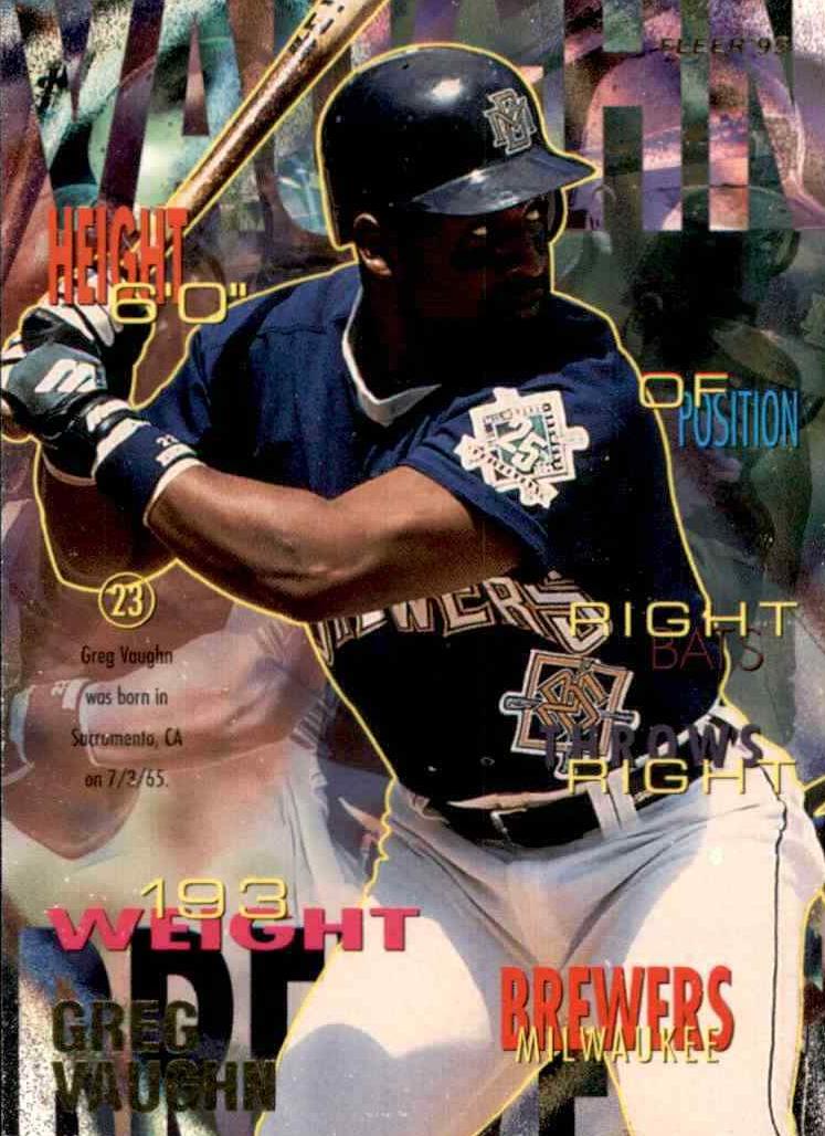 1995 Fleer Greg Vaughn #193 card