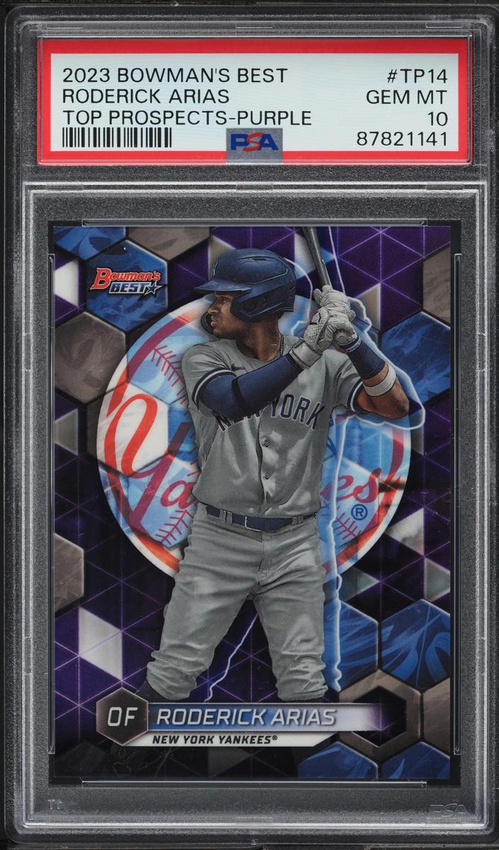 2023 Bowman's Best Baseball Purple Roderick Arias #TP-14 SGC 9.5