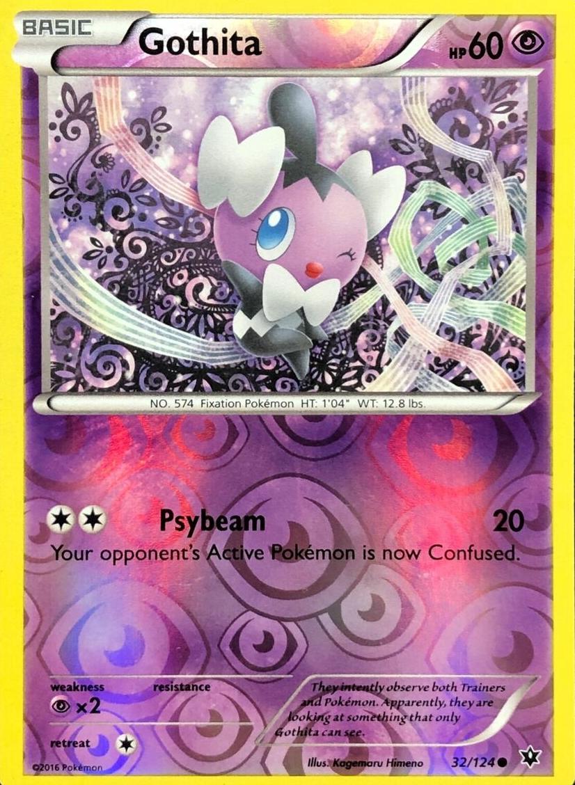 Gothita 2016 Pokemon XY Fates Collide Reverse Foil