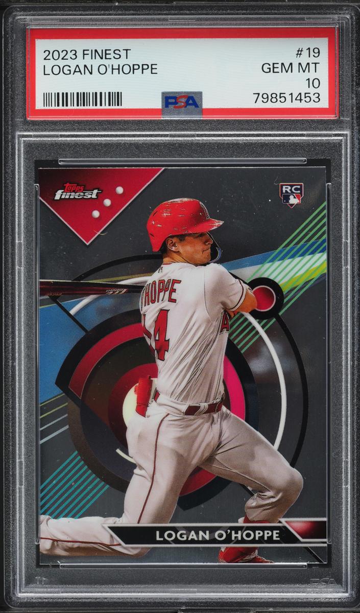 2023 Topps Finest Baseball Logan O'Hoppe #19 PSA 9