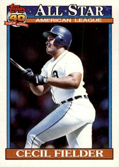 1991 Topps Cecil Fielder #386 card