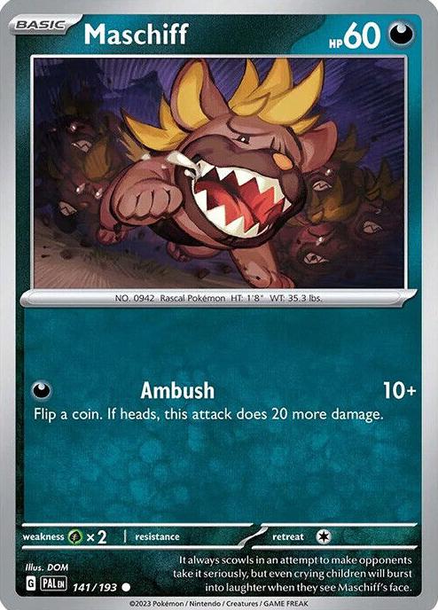 Maschiff 2023 Pokemon Scarlet & Violet Paldea Evolved