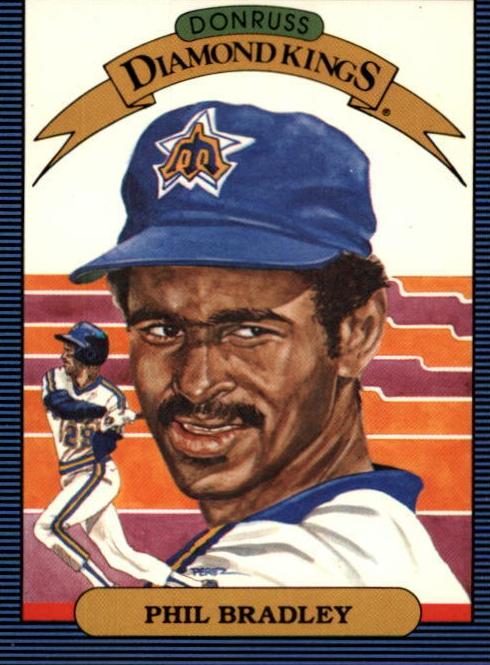 Phil Bradley 1986 Donruss Diamond King Baseball