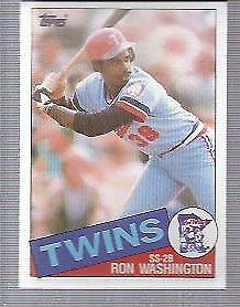 1985 Topps Ron Washington #329 card