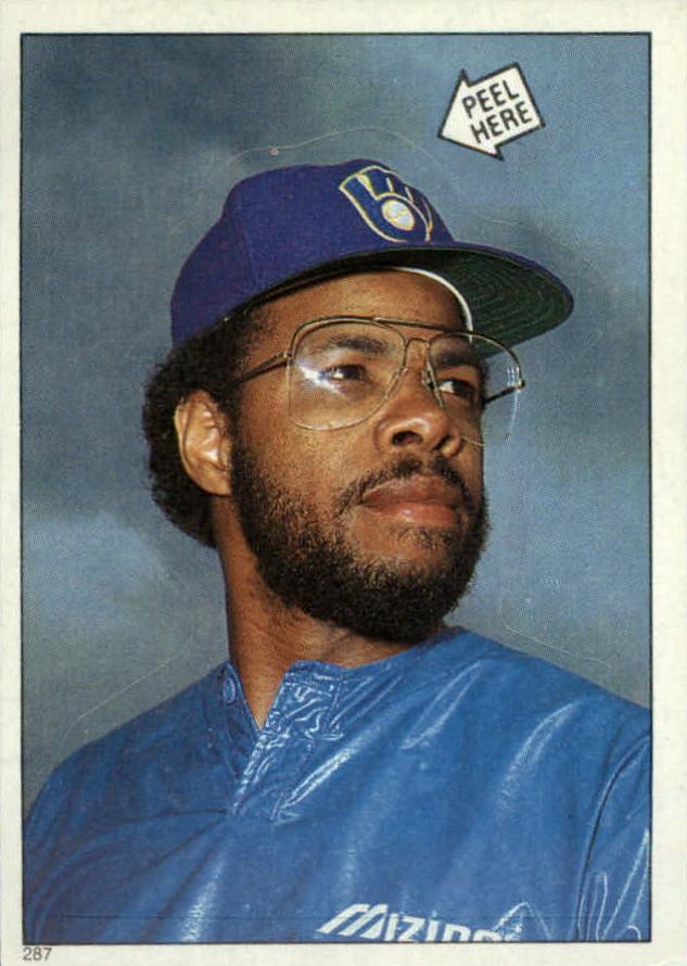 1985 Topps Stickers Cecil Cooper #287 card