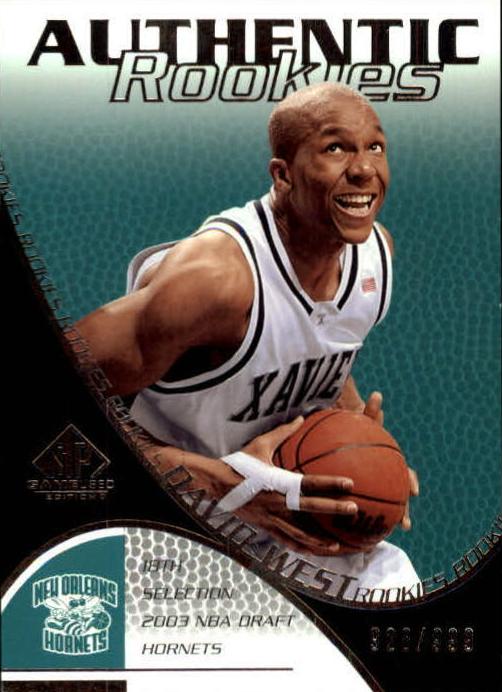 2003 SP Game Used David West #124 card