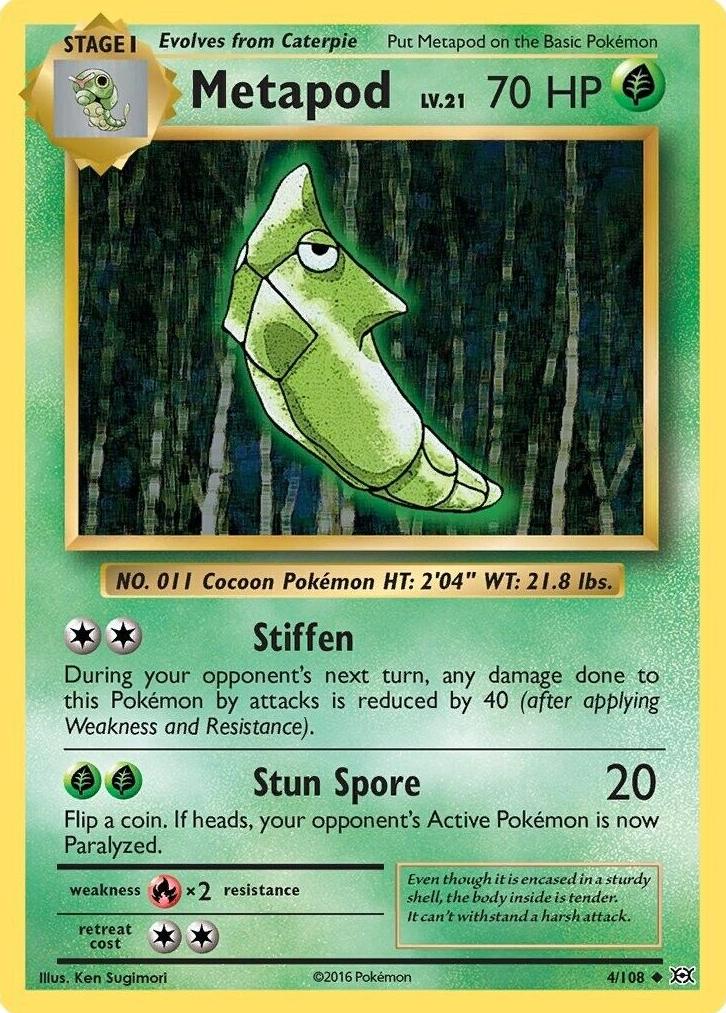 Metapod 2016 Pokemon XY Evolutions