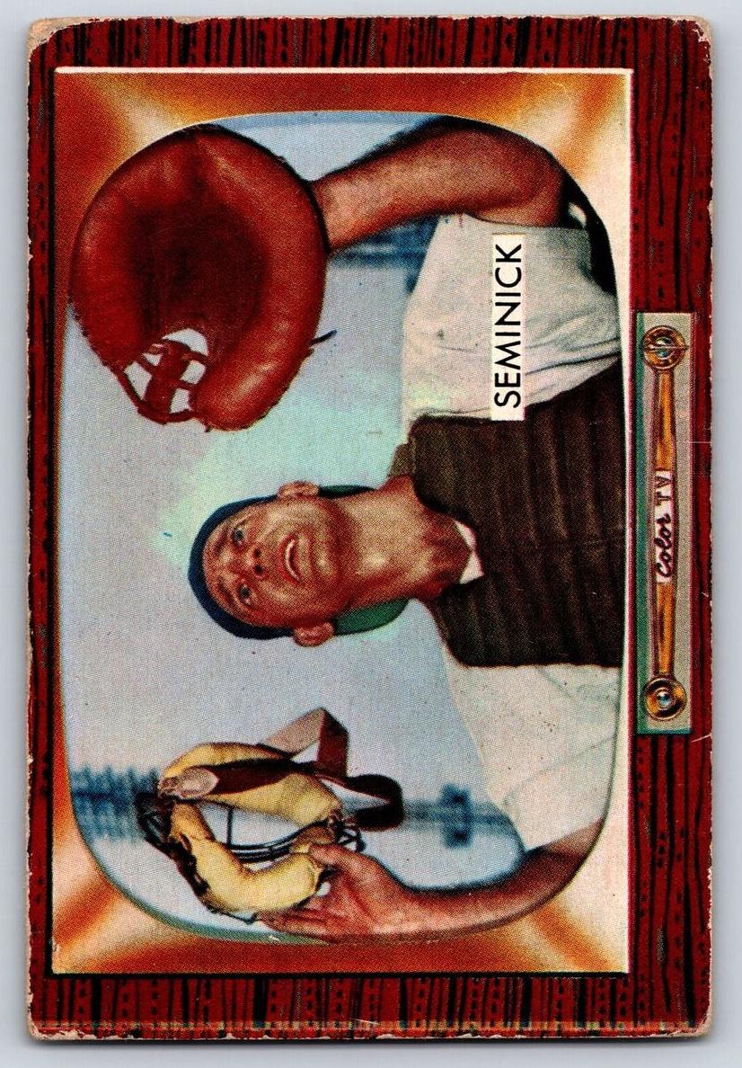1955 Bowman Andy Seminick #93 card