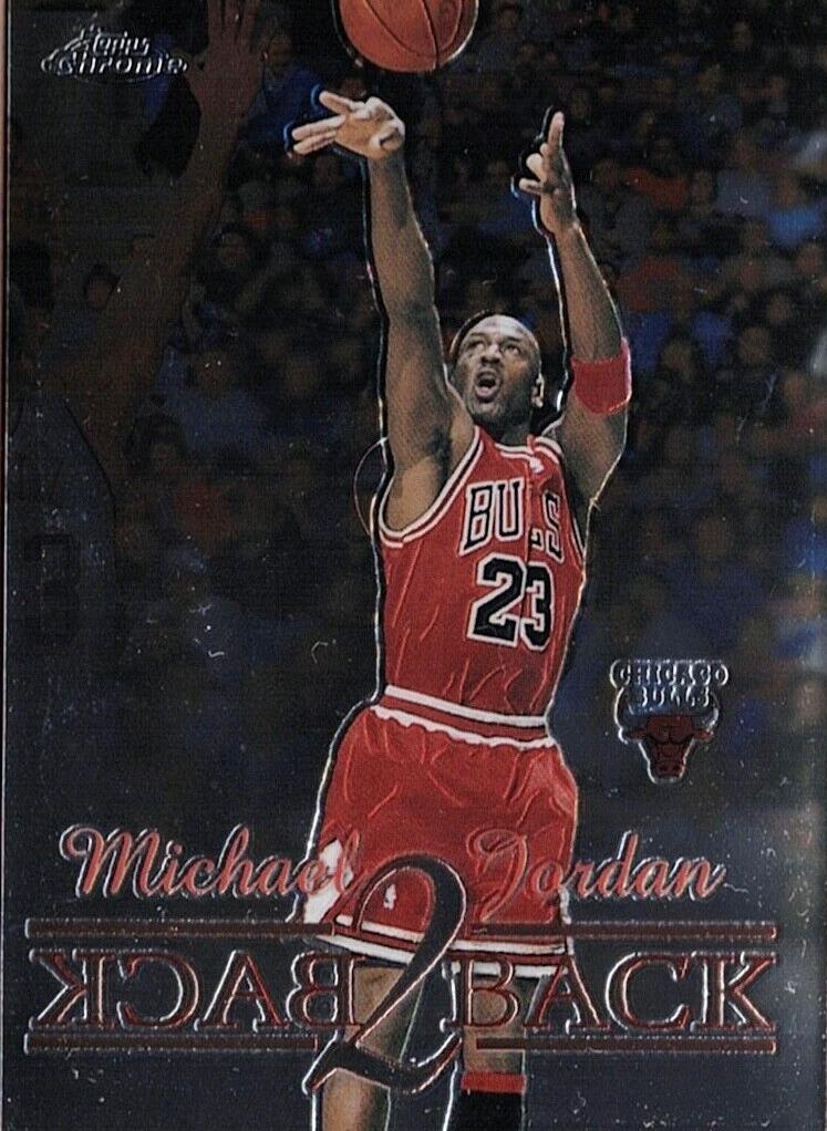 1998 Topps Topps Chrome BACK 2 BACK #B1 Michael Jordan front