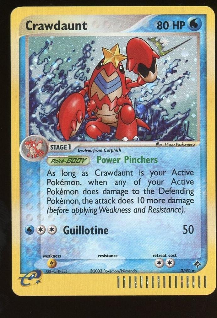 Crawdaunt Holo 2003 Pokemon EX Dragon