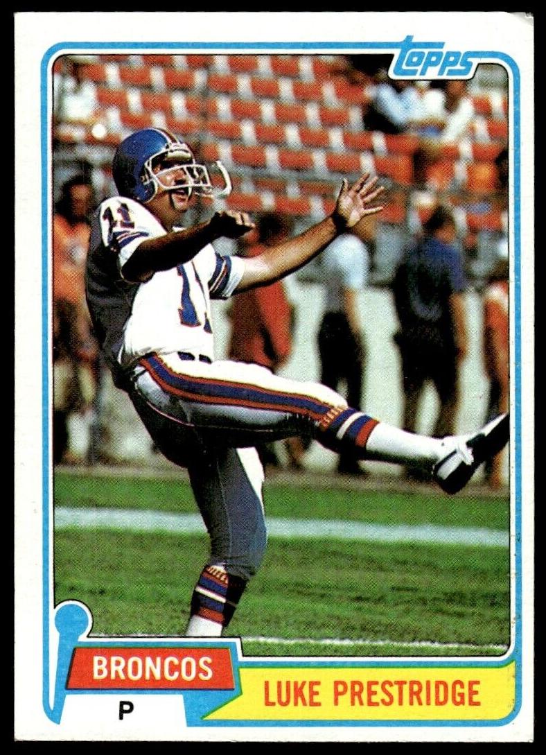 Luke Prestridge 1981 Topps Football