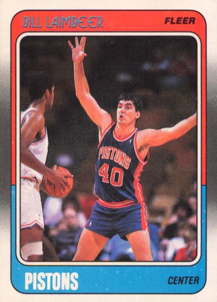 1988 Fleer Bill Laimbeer #42 card