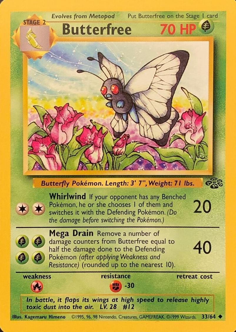 Butterfree 1999 Pokemon Jungle
