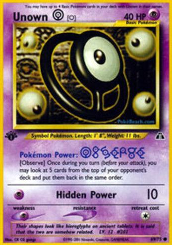 2001 Unown O [1st Edition] #69