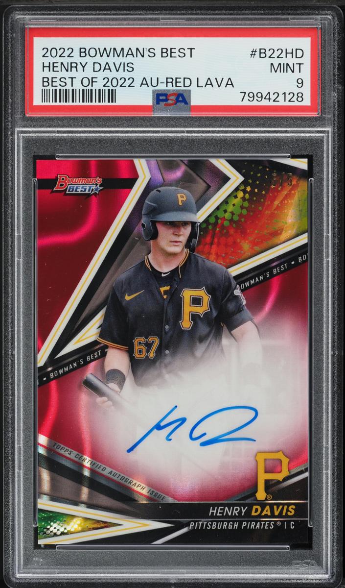 2022 Bowman's Best Baseball Red Lava Henry Davis #B22-HD PSA 8.5