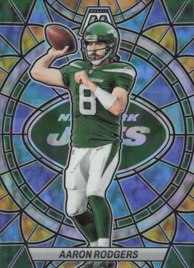 2023 Panini Mosaic Stained Glass Aaron Rodgers #SG-2 card