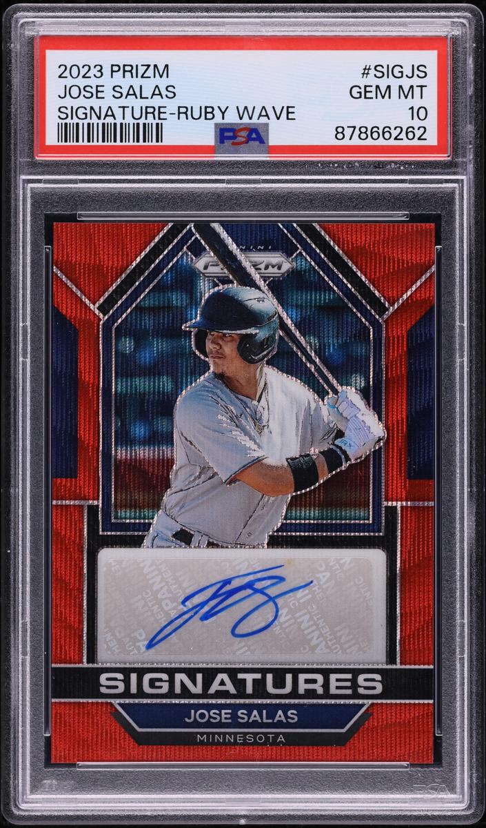 2023 Panini Prizm Baseball Ruby Wave Jose Salas #SIG-JS PSA 10