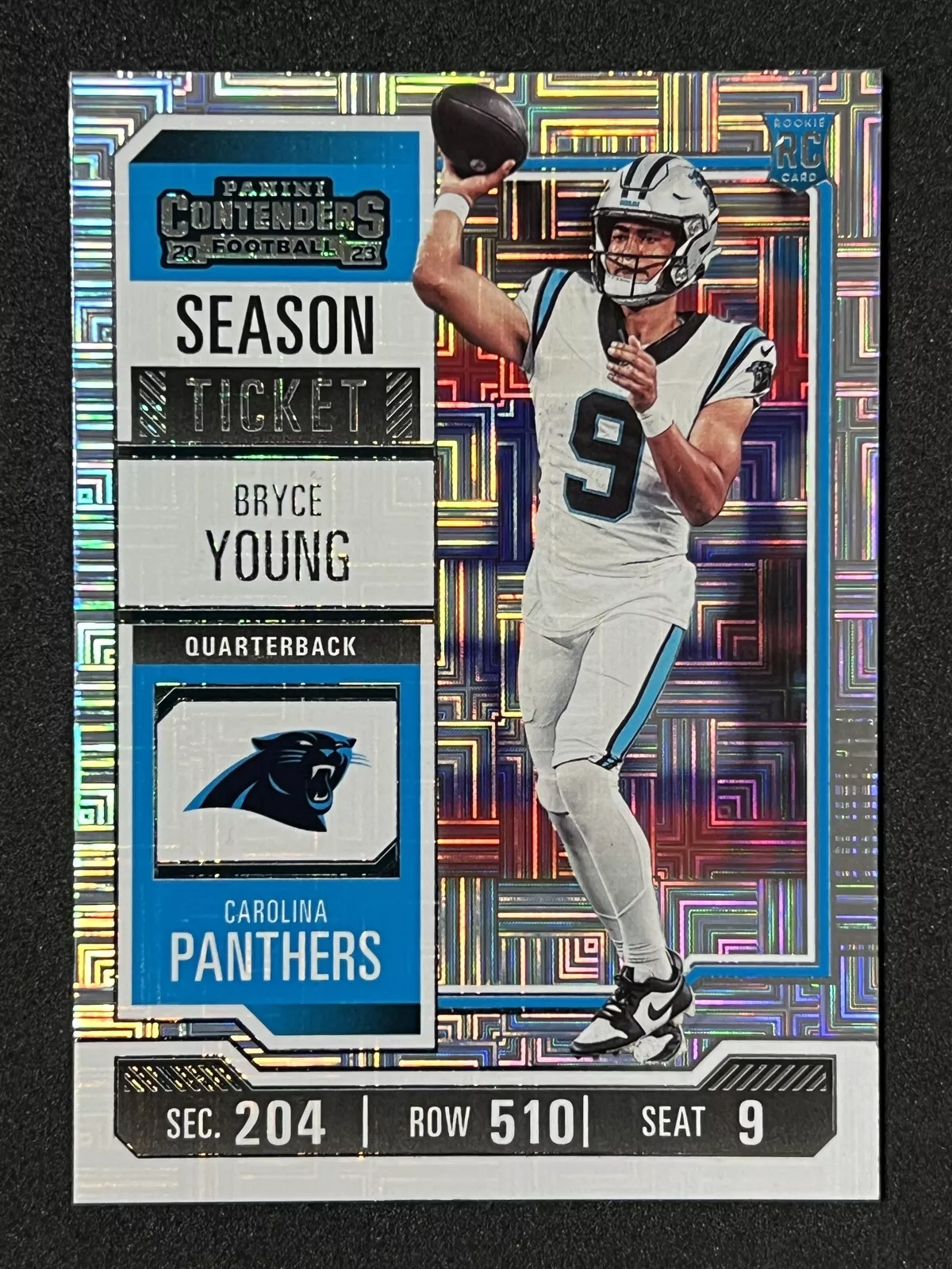 2023 Panini Obsidian Black Color Blast Bryce Young #15 card