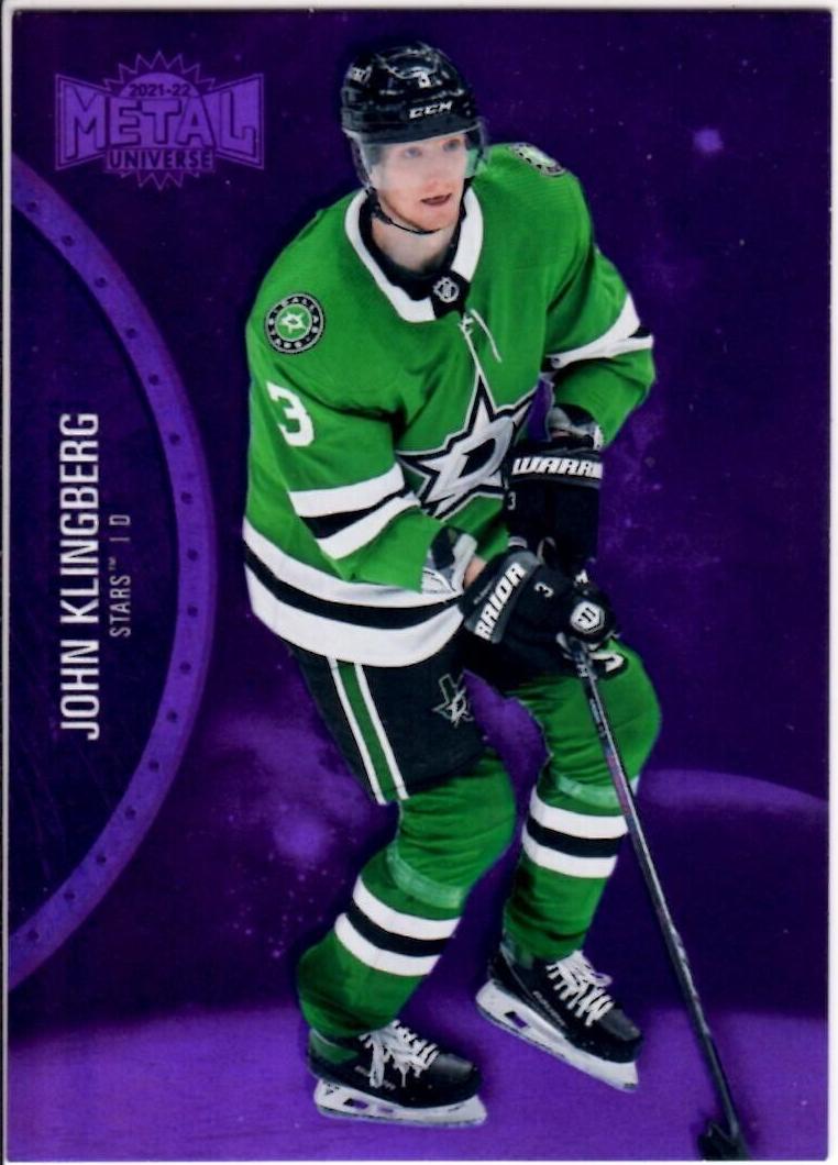 2021 Skybox Metal Universe John Klingberg [Purple Spectrum] #24 card