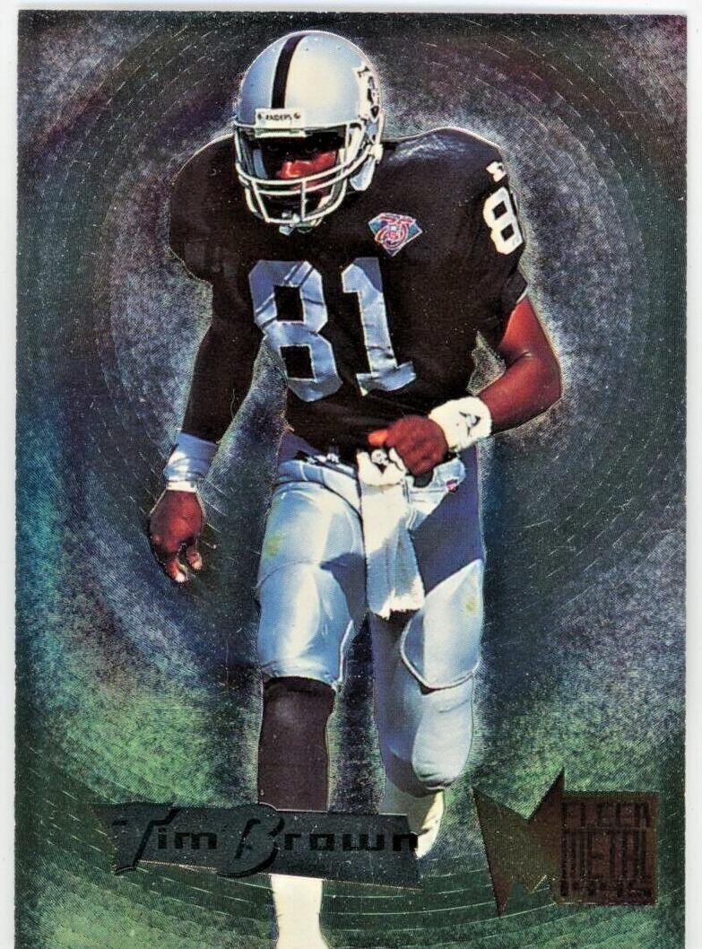 1995 Fleer Metal Tim Brown #138 card