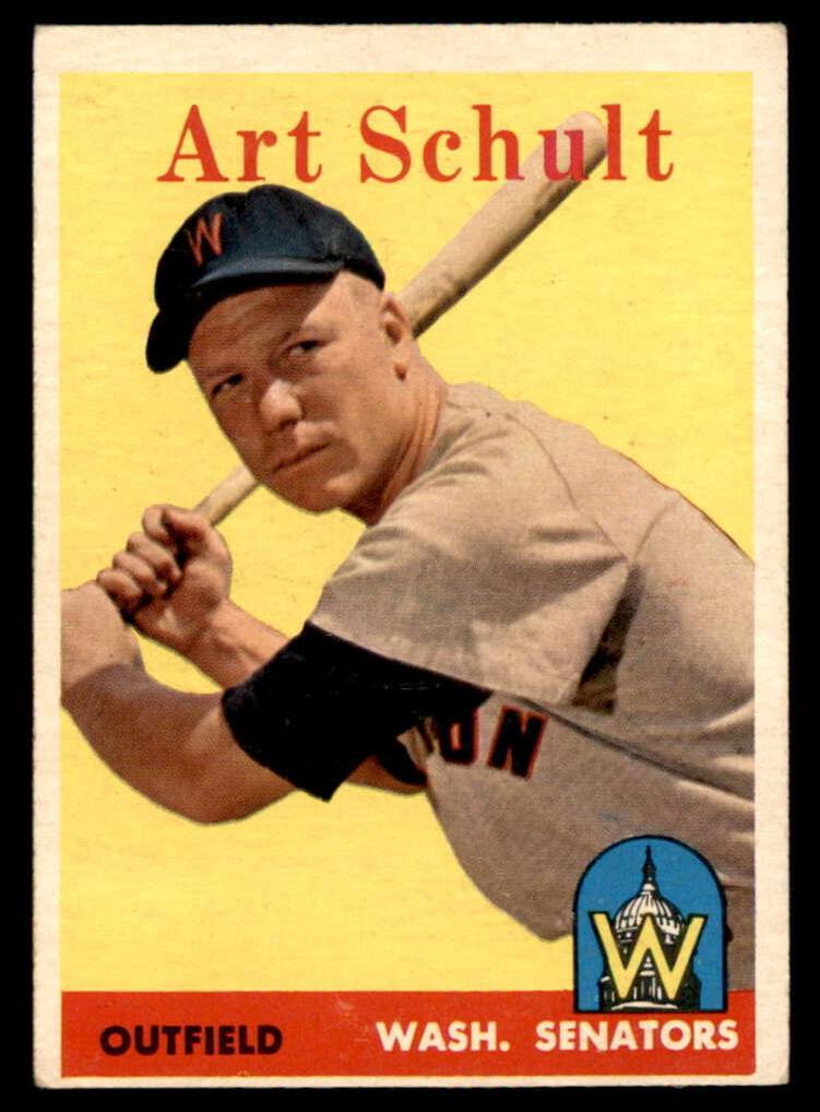 1958 Topps Art Schult [Yellow] #58 card