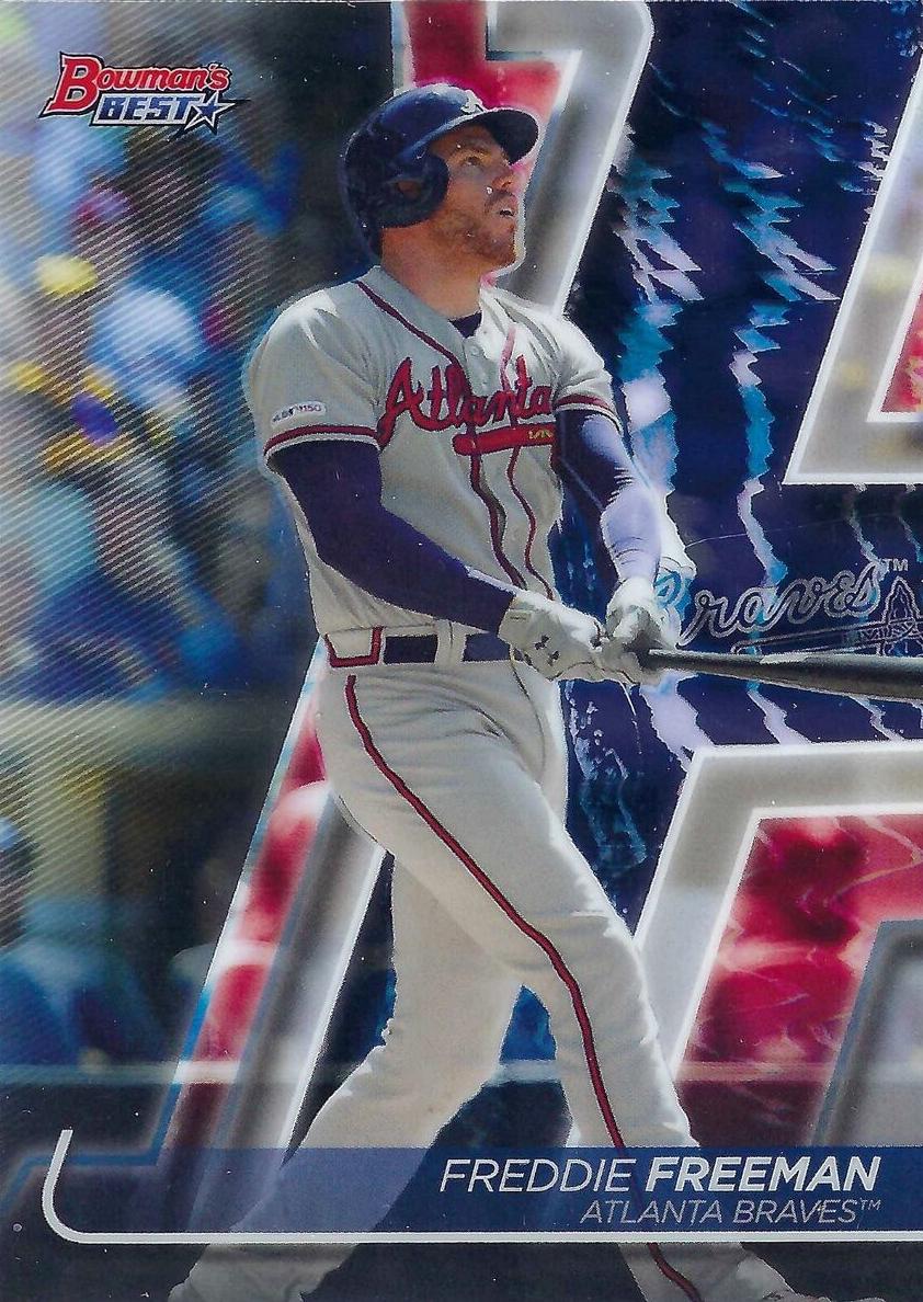 2020 Bowman's Best Freddie Freeman [Orange Refractor] #54 card