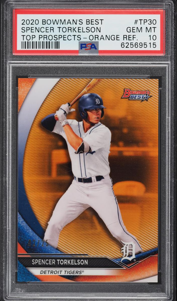 2020 Bowman's Best Baseball Orange Refractor Spencer Torkelson #TP-30 PSA 10